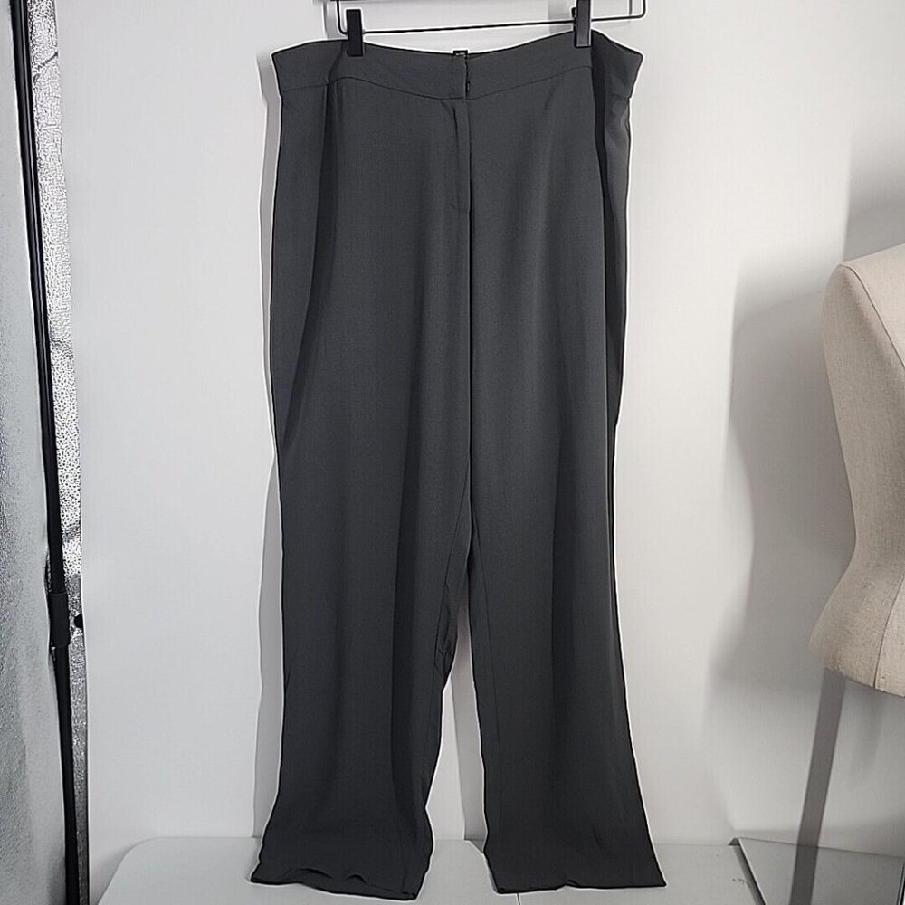Eileen Fisher Size Large 100% Silk Gray dress Pants Lightweight Career Work